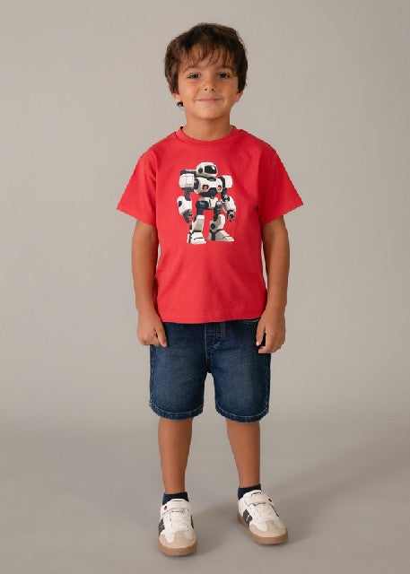 Camiseta m/c robot            Tomate