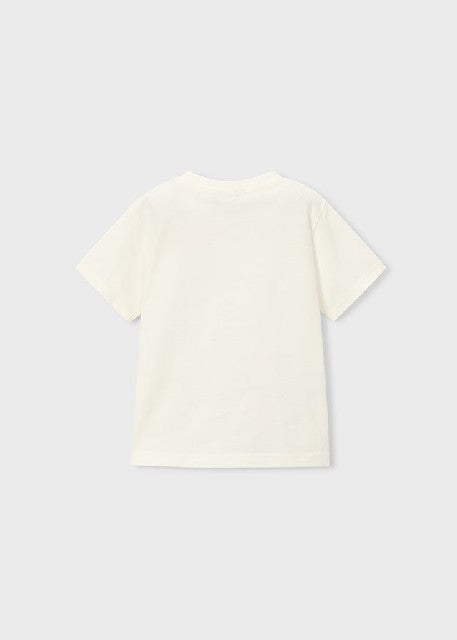 Camiseta m/c zapatillas       Nata