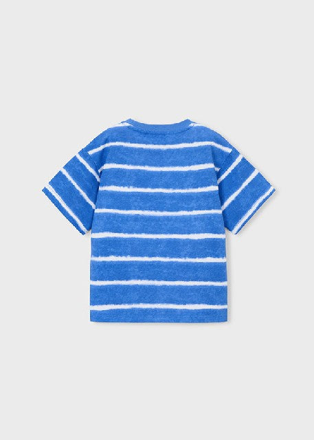 Camiseta m/c rayas estampadas Azul