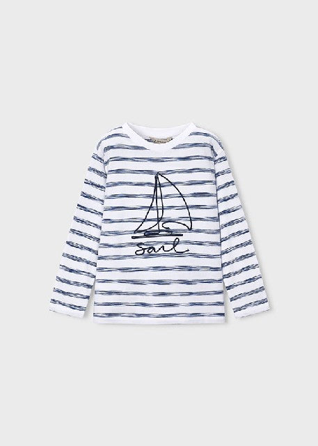Camiseta m/l rayas            Añil