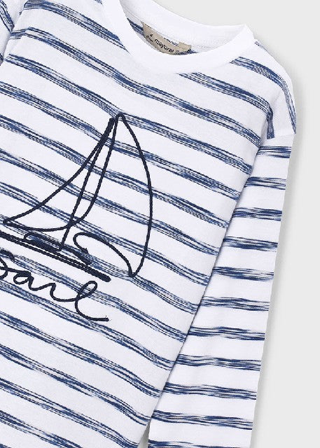 Camiseta m/l rayas            Añil