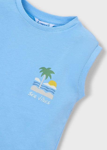 Camiseta tirantes             Celeste