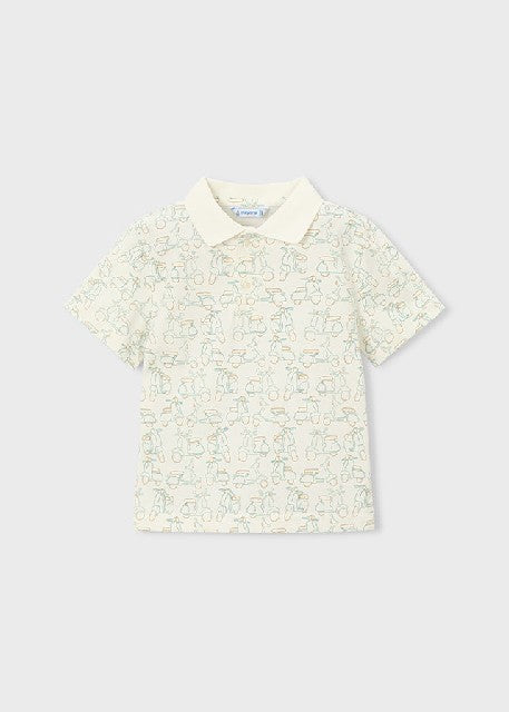 Polo m/c estampado            Nata-alga