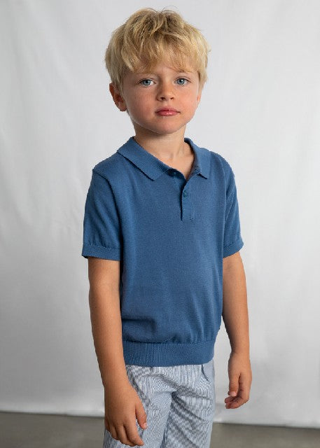 Polo m/c tricot               Añil