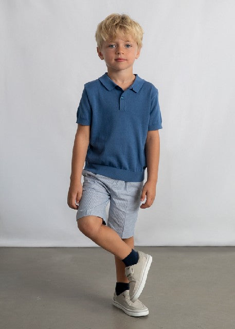 Polo m/c tricot               Añil