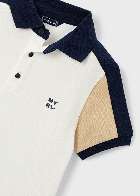 Polo m/c combinado            Nata-nuez