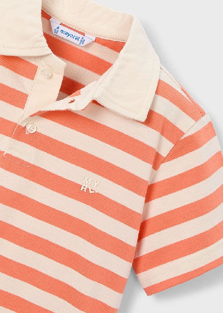 Polo m/c rayas                Naranja