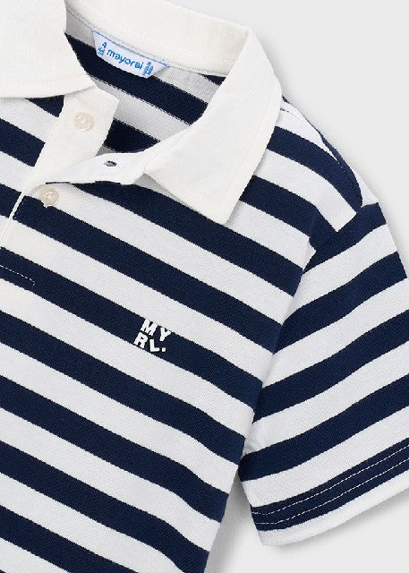Polo m/c rayas                Marino