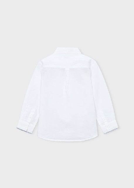 Camisa m/l lino vestir        Blanco