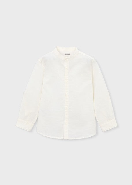 Camisa m/l cuello mao lino    Nata