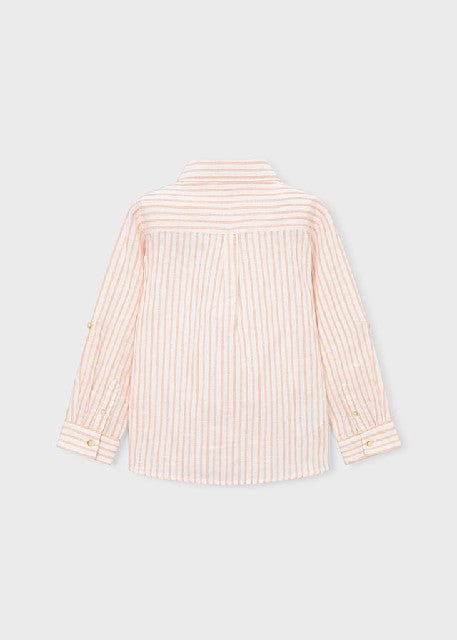 Camisa m/l lino c/camisero    Peach