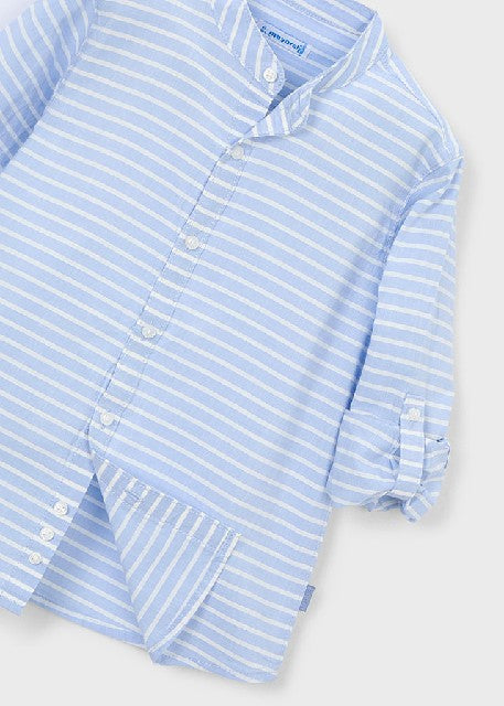 Camisa m/l c/mao rayas        Cielo