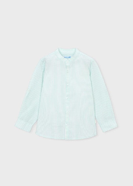 Camisa m/l c/mao rayas        Menta