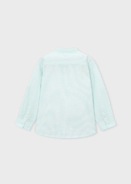 Camisa m/l c/mao rayas        Menta