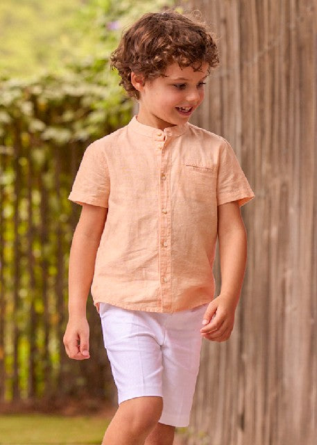 Bermuda lino suiting          Blanco