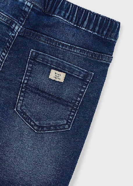 Bermuda soft denim jogger     Oscuro