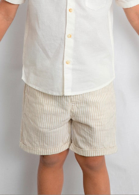 Conj. bermuda lino suiting    Avena