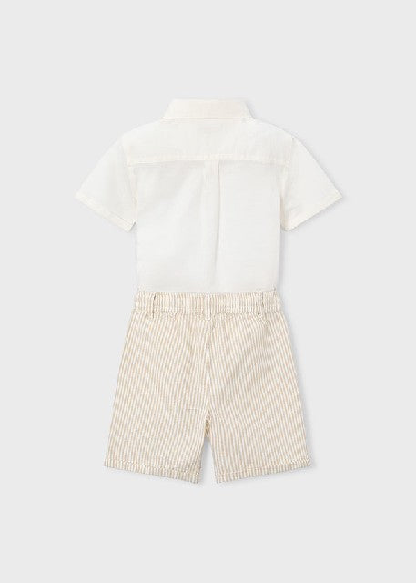 Conj. bermuda lino suiting    Avena