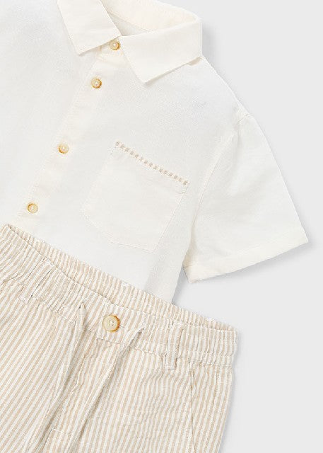 Conj. bermuda lino suiting    Avena