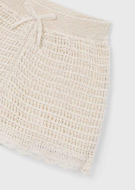 Pantalon corto tricot         Garbanzo