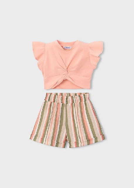Conj. short rayas             Mandarina