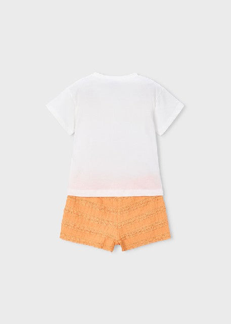 Conj. short punto fantasia    Calabaza