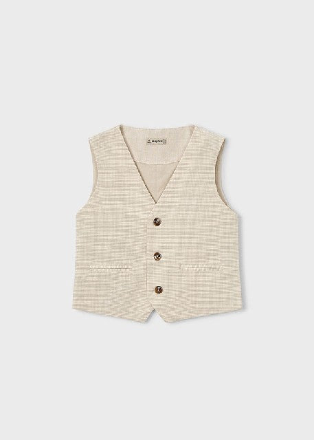 Chaleco lino suiting          Avena