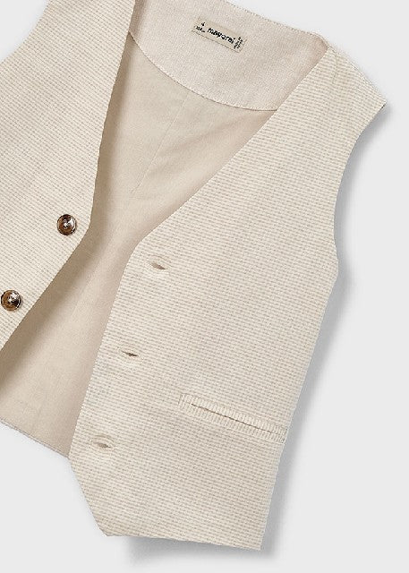 Chaleco lino suiting          Avena
