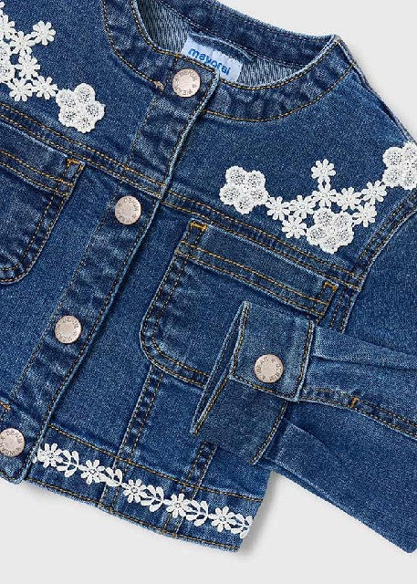 Cazadora denim guipur         Oscuro