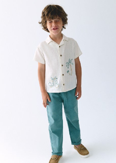 Pantalon jogger lino          Alga