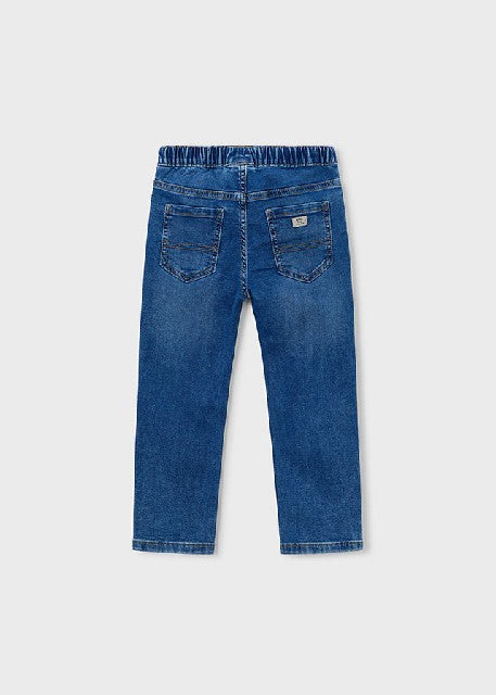 Pantalon soft denim jogger    Medio