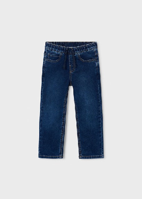 Pantalon soft denim jogger    Oscuro