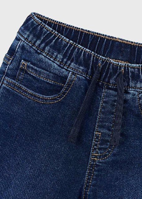 Pantalon soft denim jogger    Oscuro