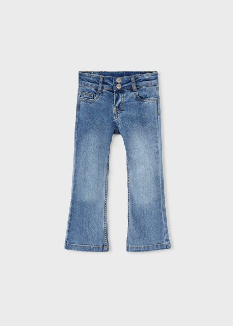 Pantalon denim flare low wais Claro