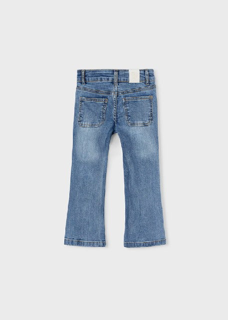 Pantalon denim flare low wais Claro