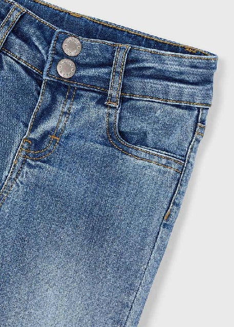 Pantalon denim flare low wais Claro