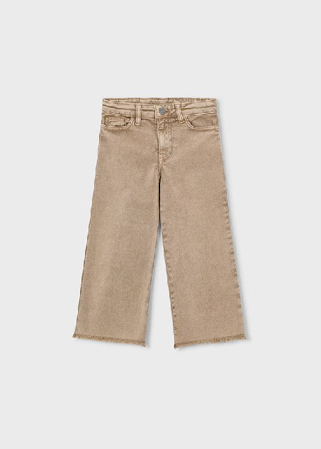Pantalon sarga wide leg       Beige