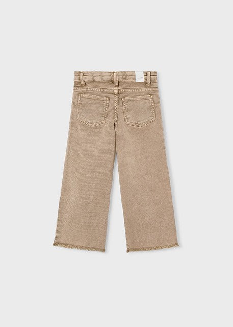 Pantalon sarga wide leg       Beige