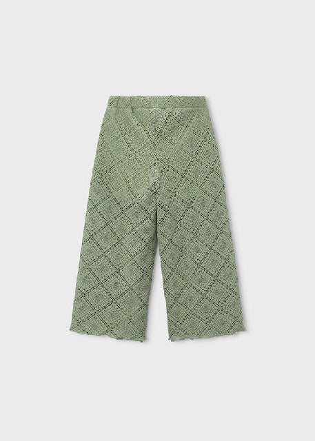 Pantalon largo crochet        Musgo