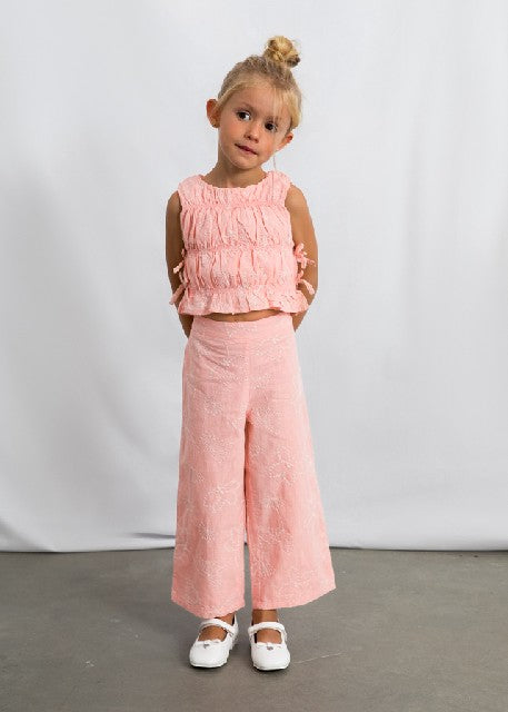 Conj. pantalon largo bordado  Blossom