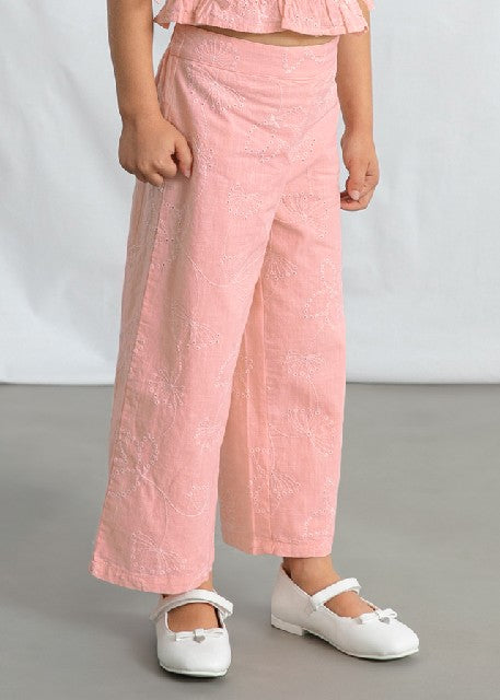 Conj. pantalon largo bordado  Blossom