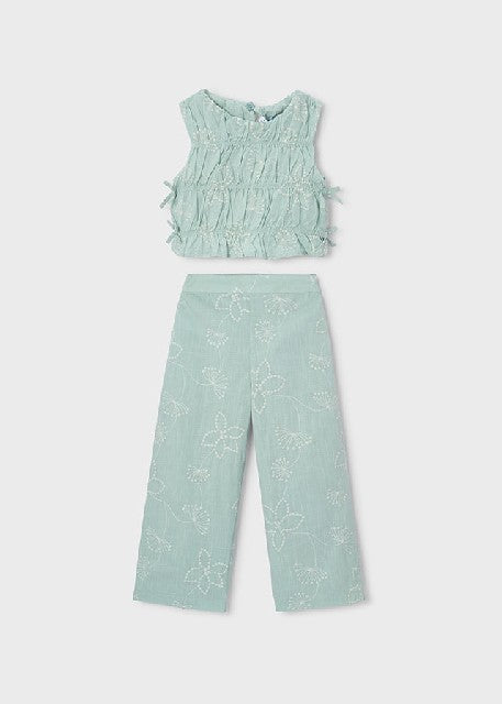 Conj. pantalon largo bordado  Lago