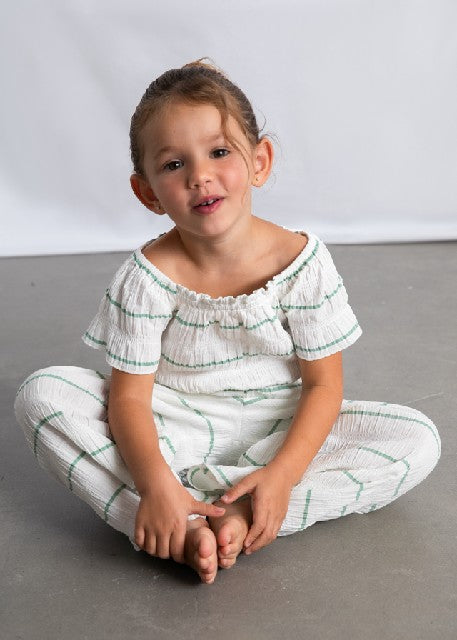 Conj. pantalon largo rayas    Crd-menta
