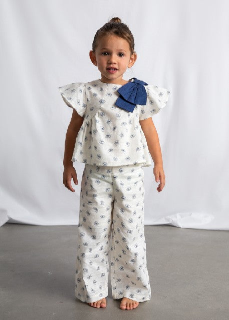 Conj. pantalon largo estampad Hueso