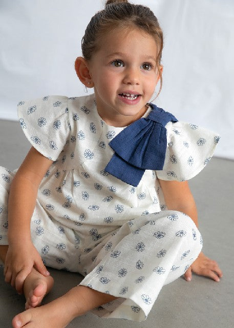 Conj. pantalon largo estampad Hueso