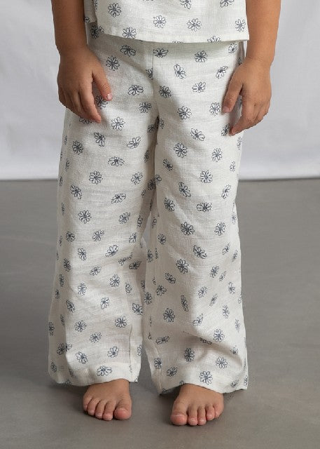 Conj. pantalon largo estampad Hueso
