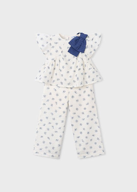 Conj. pantalon largo estampad Hueso