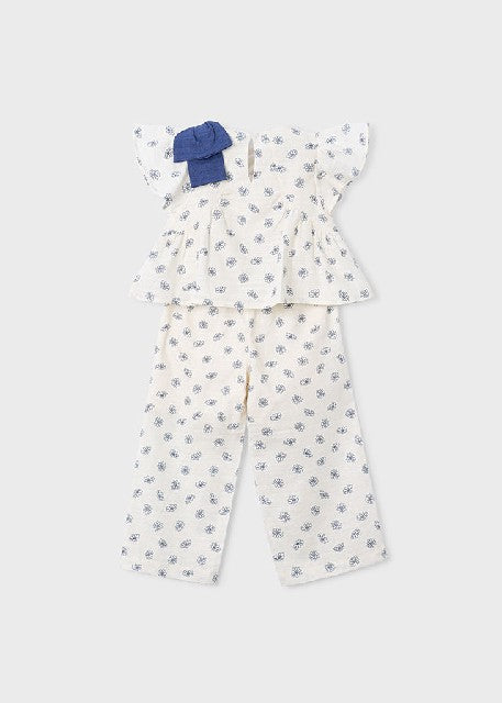 Conj. pantalon largo estampad Hueso