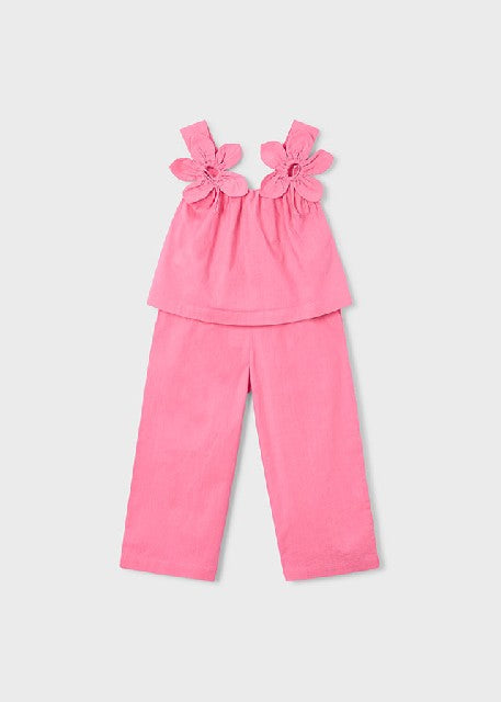 Conj. pantalon largo aplique  Geranio