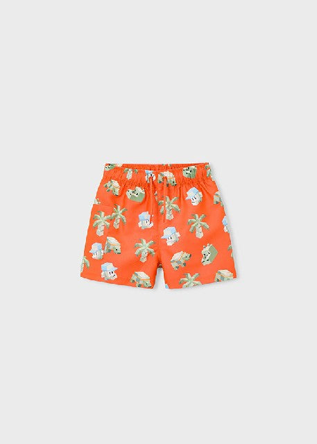Bañador bermuda estampado     Naranja